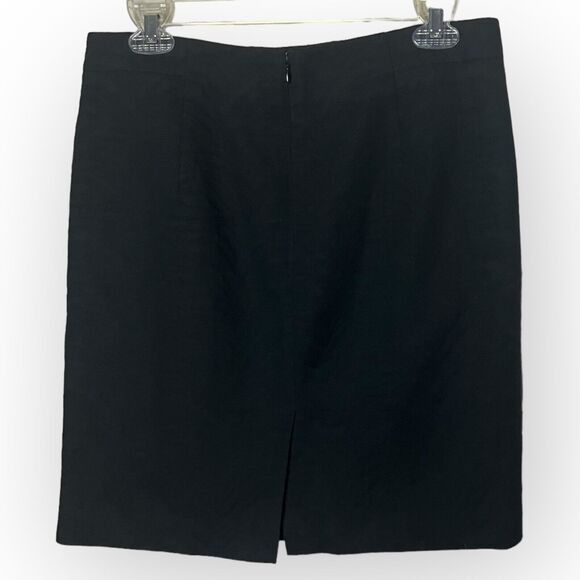 Ann Taylor Petite Black Textured Cotton Jacquard Pencil Mini Skirt Size 6P - Picture 2 of 14
